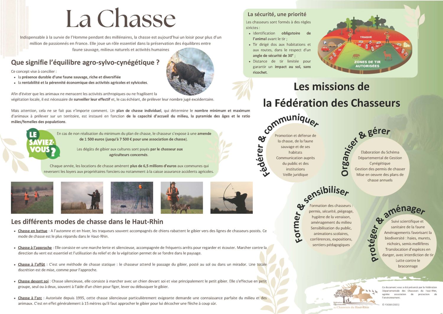 affiche information chasse